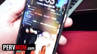 Tattooed Curvy Step Mom Caught Stepson Masturbating And Gives Him A Helping Hand