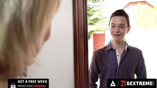 Busty Granny Gets Her Old Pussy Plumbed In Doggystyle By Her Neighbor