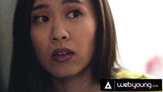 Cute Asian Kimmy Kimm Feeling Sick Is Comforted By Her Girlfriend Hazel Moore With Soft Romantic Sex