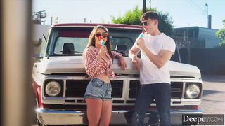 Lilly Bell Fucks Hard in Pickup, All-American Style