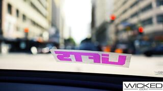 Busty Brunette Babe Slurps On A Cock And Gets Fucked Hard