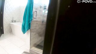 Athena Rayne's Shower Invasion: Spy Fuck & Creampie