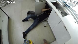 Dana Wolf Rides Handyman's Cock for Plumbing Fix