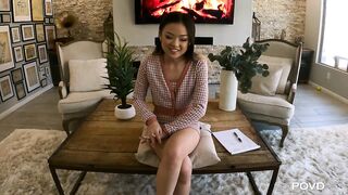 Boss Fucks Petite Assistant Raw in Office Creampie