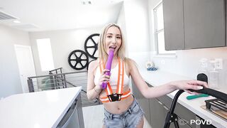 Handywoman's Pussy Pounded and Creampied by Hungry Stud