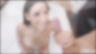 Abella Danger's Oily Tease Ends in Facial Ecstasy