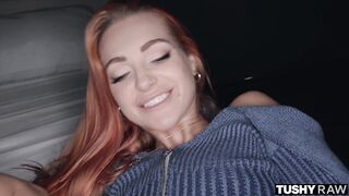 Public Gaping Redhead Little Dragon's Plugged Ass