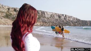 Octokuro's Beach DP: Two BBCs Satisfy Her Urge