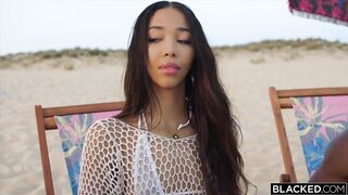 Lia's Office Threesome BBC with Coworkers