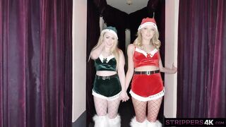 Petite Strippers' XXX-Mas Cock Feast