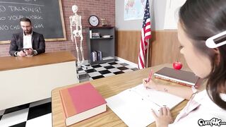 Naughty pupil learns insemination lessons in detention