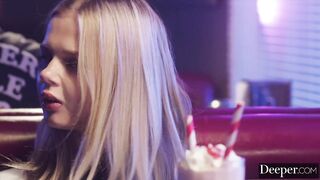 Coco Lovelock and Madi Collins share Parker's dick on a public date