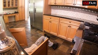 SPYFAM Slutty Stepdaughter Sucks Off Stuck Stepdad