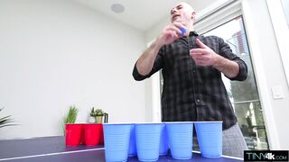 A Flirty Challenge Ends In Rough Dick Pong
