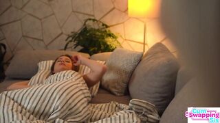 Zazie Skymm & Girlfriend Olivia Sparkle Collaborate With Stepbro for Steamy Cum Play