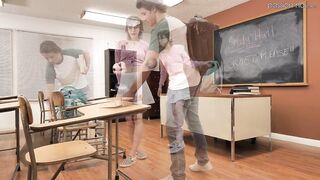 Tutors Pussy Teaches Student Biology