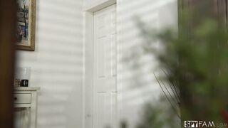 Stepsis' Tits On Display, Stepbro Masturbates