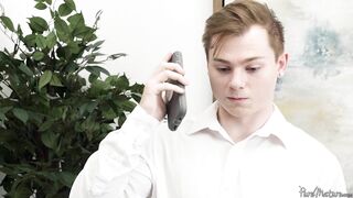 Ophelia Orders Husband's Assistant To Eat Pussy, Then Fucks His Mouth With Her Tongue