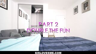 Stepbro's Threesome Surprise Jewelz and Natalie Share His Cock