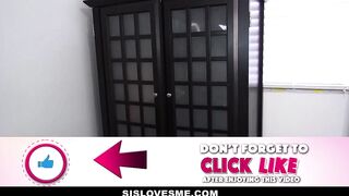 Reluctant Step-Sis Bargains Nude to Avoid School