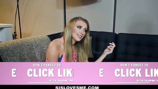 Blonde Stepsis Cameron Dee Rides Brother's Monster Dick At Home