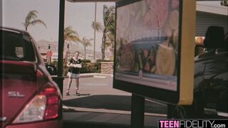 Summer College Teen Serves Her Special Menu