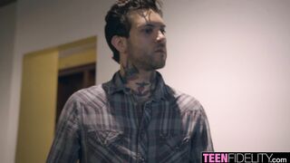 Teen Housesitter Caught Masturbating Gets Fucked By Burglar