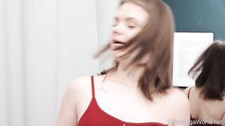 Lesya Milk Admires Her Naked Curves in Mirror Play