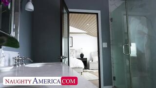 MILF Ryan Keely Fucks Son's Friend Lucky in Shower Encounter