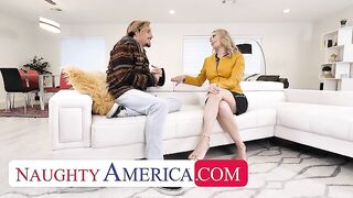 Elle McRae checks Tyler's protection skills intimately