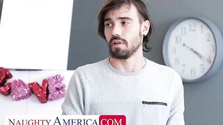 Horny professor Jennifer White rides student's dick on Valentine's day