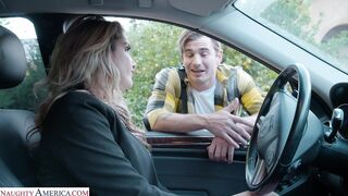 Ms. Kayla Paige is ready to ride her student's Cock!