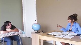 Stephanie Tripp fucking in the desk with her petite