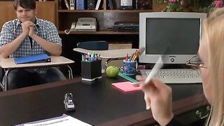 Cameron Keys fucking in the desk with her tits