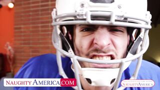 Naomi Ryder Fucks Adonis in Full Gear During Game Day