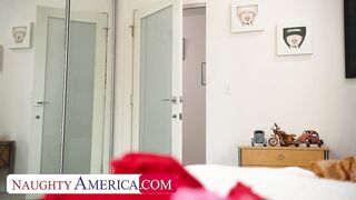 Ailee Anne jumps out of the shower and onto her friend's brother's cock