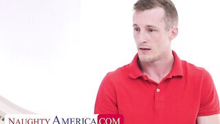 Natural Redhead Arietta Adams fucks friend's bro to make ex mad