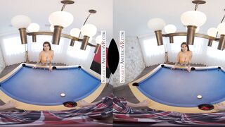 Indica Flower gets naughty on the pool table with her friend's brother