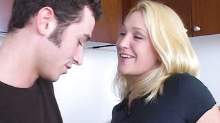 Alexis Malone takes a big cock in the kitchen