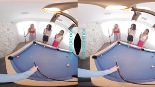 MILF hotties, Bunny Madison, Jamie Michelle, and Pristine Edge, meet with their husband's boss to work out a deal