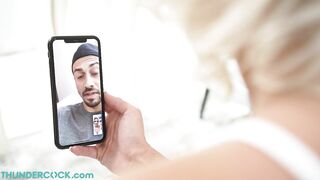 Busty Blonde Charli Phoenix pays off son's debt with her pussy