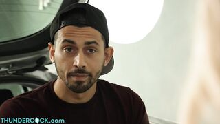 Natural teen Amber Moore rides big bully cock to protect her brother