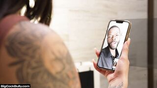 Tattooed Latina Carolina Cortez takes big bully cock to help her boyfriend