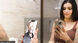 Tattooed Latina Carolina Cortez takes big bully cock to help her boyfriend