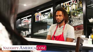 Busty Jennifer White Sneaks Big Dick Waiter While Husband's Away