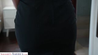 Tattooed bombshell, Lily Lane, demands sex from her husband's friend before sending him on his way