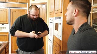 Audrey Bitoni fucking in the hallway with her big tits