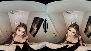 Petite cutie, Kylie Rocket, takes care of a big man with a big package