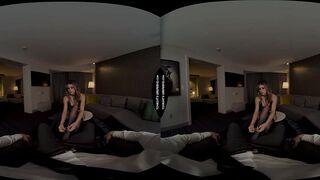 Petite cutie, Kylie Rocket, takes care of a big man with a big package