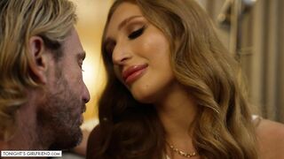 Worshipping Skylar Snow's Massive Natural Tits in Lingerie